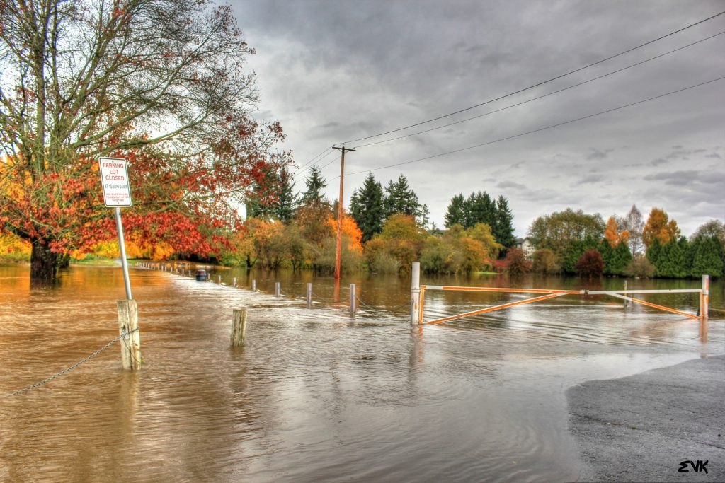 Flooded car park