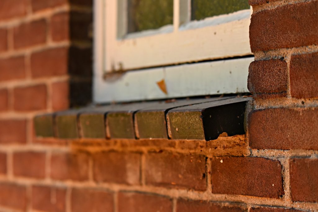 Brick windowsill