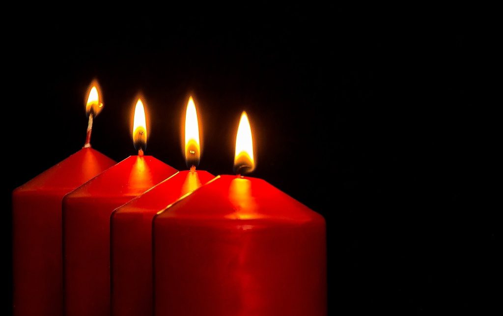 Four red candles