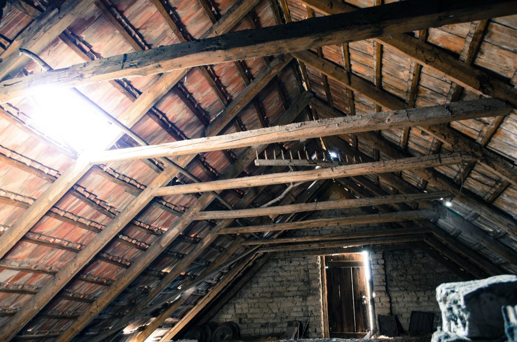 Wood beam loft