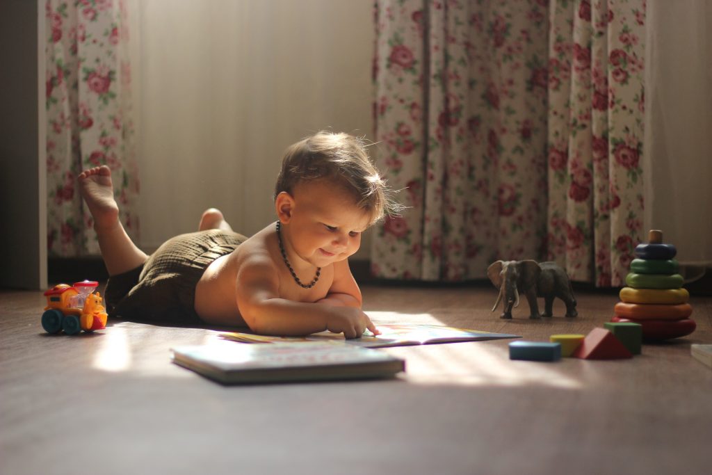 Child playing on the floor